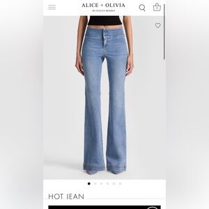 Alice + Olivia Light Blue Flare Jeans
